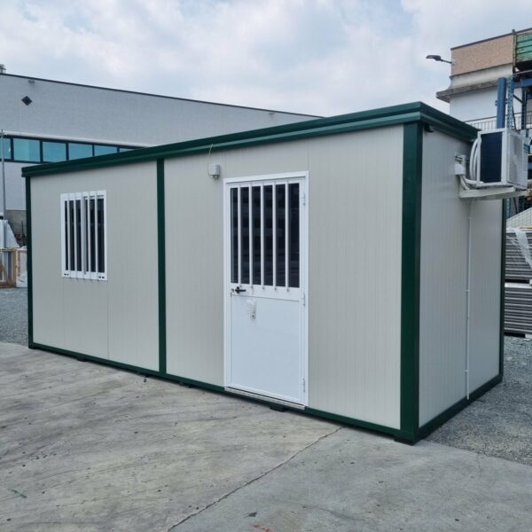 Monobloc de Bureau 6x2,5m (15m²) – Avec Climatisation Hisense et Grilles de Protection