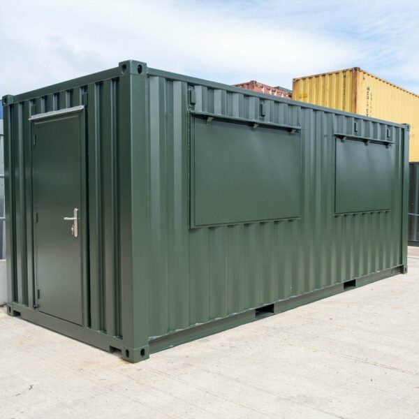 Container 20 Pieds Kiosque Bar Isolé | 2 Trappes de Vente | 6m